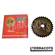 TAYA 9 Speed Bicycle Freewheel Sprocket Threaded 1/ 2x3/32 Sprocket
