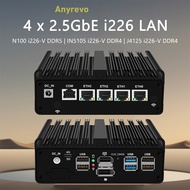12th Gen Intel N100 Mini PC Firewall Router 4 LAN i226-V 2.5G N6000 N5105 J4125 NVMe Fanless Mini Co