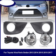 For TOYOTA VIOS NCP150 2014 2015 2016 2017 Front Bumper Fog Lamp Fog Light Additional Set Foglight Upgrade Kit With Swith and Wire Harness