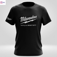 YUNS Milwaukee Power Tools T-Shirt Microfiber Quick Dry Premium Cotton Tees
