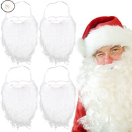 WF 1Pc Funny Santa Claus Beard Simulated White Beard Christmas DIY Cosplay Costume Prop Xmas Party D