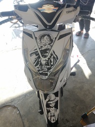 HONDA BEAT STICKER DECALS ONE PIECE DESIGN- WHITE