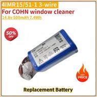 High Quality 4IMR15/51-1 3-wire plug Rechargeable Lithium Battery Pack 14.8v 500mAh 7.4Wh for COHN w