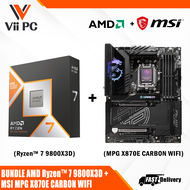 MSI MPG X870E CARBON WIFI AM5 ATX Motherboard + AMD Ryzen ™   7 9800X3D TRAY Desktop Processor BUNDL