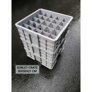 alatone catering goblet glass crate holder stackable wine glass rack