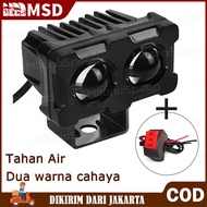 2PCS Depan Sepeda Motor Led Lampu Kerja Kabut Penerangan Proyektor Mengemudi Mini Lampu Laser Lampu