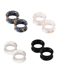 COCHARM 8PCS Soft Flexible Silicone Ear Gauges Silicone Ear Tunnels Double Flared Silicone Earrings 