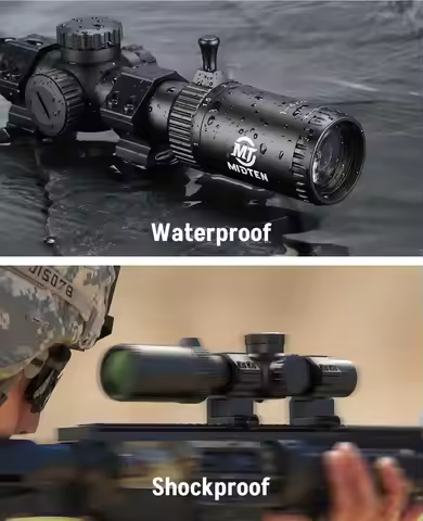 Riflescope 1-4x24 LPVO Rifle Scope Wide View Sights with Zero Reset with 30mm Cantilever Mount for P