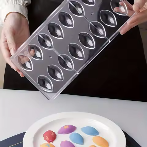 Water Drop Shape Chocolate Mold - Easy to Use and Durable PC Polycarbonate Chocolate Making Mould