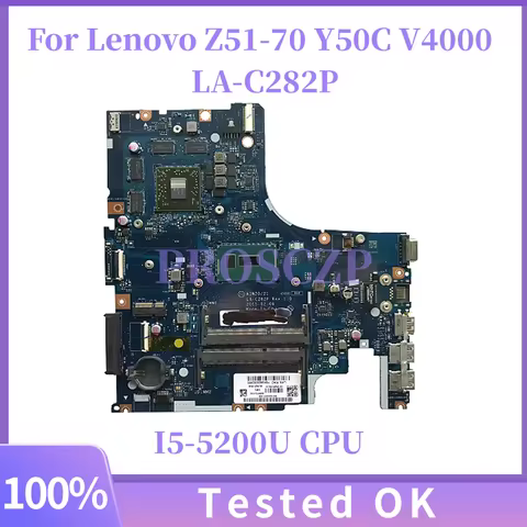 LA-C282P AIWZ0/Z1 Motherboard For Lenovo Z51-70 Y50C XIAOXIN V4000 Laptop Motherboard With I5-5200U 