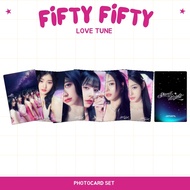 PHOTOCARD FIFTY FIFTY LOVE TUNE 2 SIDES (CONTAINS 6 PCS + LAMINATED 2 SIDES) HAND SIGNS TTD KPOP CAR