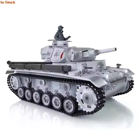 Heng Long RC Tank 3849 1/16 7.0 Panzer III H FPV 360° Turret Gearbox Metal Barrel Smoke Unit BB Pell
