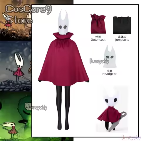 Halloween Game Hollow the Knight: Silksong Hornet Sister Cosplay Cape Costume Mask Cute Fridge Displ