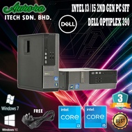 ( OFFER INTEL I3 / I5 2ND GEN ) PC DELL OPTIPLEX 390 SFF/DESKTOP, INTEL CORE I3 I5 2GEN / 4GB RAM, 2
