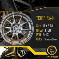 TC1O5 Style 17 x 8.0JJ 5x113 Titanium Silver TC105 Styles17 x 8.0JJ  ET38 5x113 Perak Titanium
