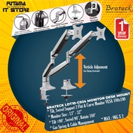 Brateck LDT10-C024 13-32 inch Dual Monitor Stand VESA 2 Monitor Stand Solid Gas Strut Ergonomic 24 i