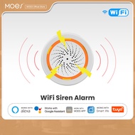 MOES Tuya WiFi Smart Siren Sound Light Alarm Sensor Smart Life Siren Audible Alarm Smart Home Securi