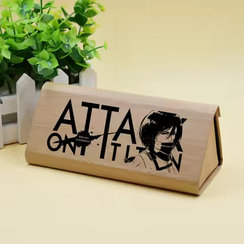 Attack on Titan Eren Yeager Mikasa·Ackerman Levi Ackerman Folding Glasses Case Pencil Case Cosplay S