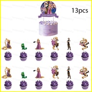 ST2 Tangled rapunzel Children birthday party decoration props cake toppers cupcake toppers TS2