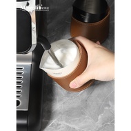 Mongdio Coffee Latte Cylinder Foam Cup Sharp Mouth Latte Cup Stainless Steel Latte Cylinder Professi
