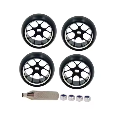 Suitable for Kyosho WLtoys 1/28 Mini RC Car Modified Metal 25mm 1.5 Degree Wheel Hub Tires