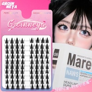 GROINNEYA Lashes Clusters Cat Eye Lashes Wispy Individual Eyelashes Natural Eyelash Extensions Set