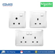 Schneider Affle Plus 13A/15A 250V 1/2 Gang Switch Socket, White