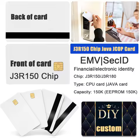 J3R150 Chip Java JCOP Card UNFUSED INITIALIZED Dual Interface EMV SECID EEPROM Track HICO Magnetic S