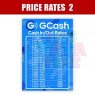 ♞GCash Cash-in Cash-out Rates Signage