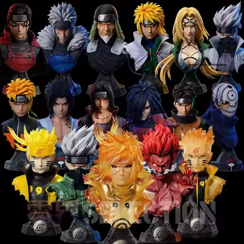 Anime Kakashi Naruto Uzumaki Bust Figures Madara Obito Model Sasuke Uchiha Figures Tsunade Shippuden