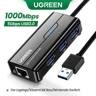 UGREEN USB Ethernet USB3.0 Lan 1000Mbps Ethernet Adapter USB RJ45 USB HUB For Laptop Xiaomi Mi Box S