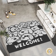 Cartoon Cute Wire Hoop Carpet Entry Door Scraping Mud Floor Mats Entrance Anti-slip Dust Removal Can Be Cut Pvc Floor Mats