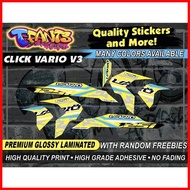 ● ▥ ✢ Honda Click Vario V3 Sticker Decals