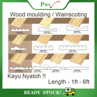 Wainscoting Frame / Wood Moulding / Wainscoting Decoration Bingkai Wood Rail Kayu Nyatoh Solid wood - CW0647 - CW0657