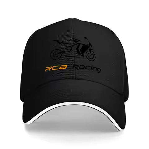 Ducati Racing Motorcycle Logo Black Baseball Cap with Embroidered Design and Contrast Trim for Motor