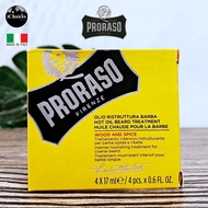 Proraso _ Hot Oil Beard Treatment Wood And Spice Set 4 x 17 ml น้ำมันบำรุงหนวดเครา