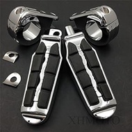 HTTMT MT216-057-CD/045-CD-A 1.5 Inches Highway Tombstone Engine Guards P Clamp Foot Peg Compatible w