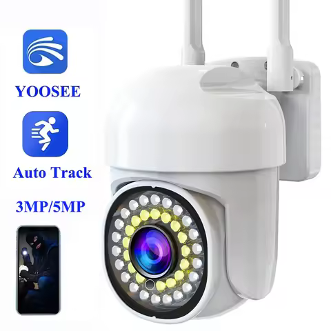 YOOSEE HD IP Camera 3MP 5MP WiFi PTZ Camera Outdoor Security Wifi Camera Motion Detection Auto Track