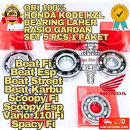 ORIGINAL HONDA KODE KZL BEARING LAHER RASIO GARDAN SET 5PCS 1 PAKET TINGGAL PASANG KZL K25 K44 BEAT