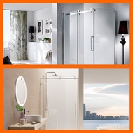 Set Aksesori Pintu Bilik Mandi Keluli Tahan Karat 304 Bilik Pancuran Tiub Persegi Bilik Pancuran Kac