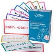 Pharmacology Mnemonics Flashcards: 60 Color Coded Flashcards for Learning The Most Common Generic Dr