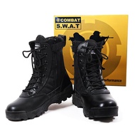 SWAT Bootรองเท้าทหาร รองเท้าคอมแบท รองเท้า รด รองเท้าจังเกิ้ล แบบมีซิป​ใจTactical Swat Boots Combat 