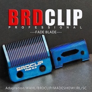 BRDCLIP Blue Titanium Plating Clipper Blade Metallurgical Powder Ceramic Fade Blade Oil Head Gradien