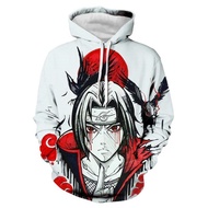 Naruto Hooded  Jacket Men 3D Hoodies Akatsuki Coat Uchiha Itach Cosplay Costume Kakashi Anime Sweats