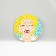 ai sayama 美濃燒珪藻土吸水杯墊 瑪莉貓夢露