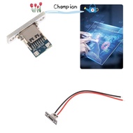 CHAMPIONO USB Jack, Type-C 2P Female Connector Jack, Charging Data Port High-quality Waterproof 2Pin