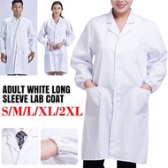 [S]長袖白大褂 實驗服 醫生隔離衣 食品廠白大衣 [平行進口]