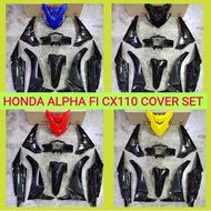 HONDA ALPHA FI CX110 BODY COVER SET COLOUR PARTS CX110FI FI WAVE110 READY STOCKHLD- RED+BG / YELLOW+