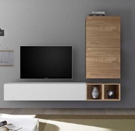 Latopia - Meja TV / Rak TV Minimalis Modern Fasilitas 2 Laci Drawers Included Dua Lemari Pembuka Pan
