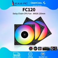 Deepcool FC120 ARGB CPU Fan 120mm White Black Daisy Chain Connection Single / 3 IN 1 5V 3PIN Reduce 